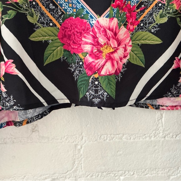 Jealous Tomato Long Sleeve Bright Printed Blouse Balloon Sleeve Chic Stylish - Picture 9 of 16